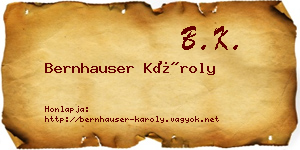 Bernhauser Károly névjegykártya